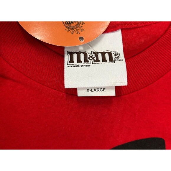 M & M's Peanut Big Red Chocolate Candy Face Character 2009 Tshirt Mens XL - Picture 3 of 7